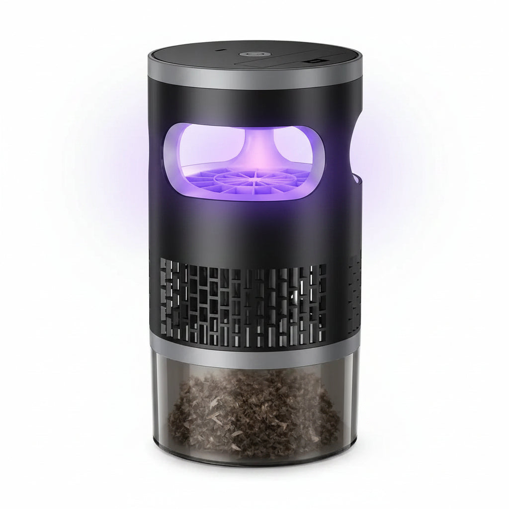 【Summervibes】Indoor Insect Trap - Effective Suction & UV Light Catcher for Mosquitoes, Fruit Flies, Gnats & Moths - Quiet & Non-Zapper for Home