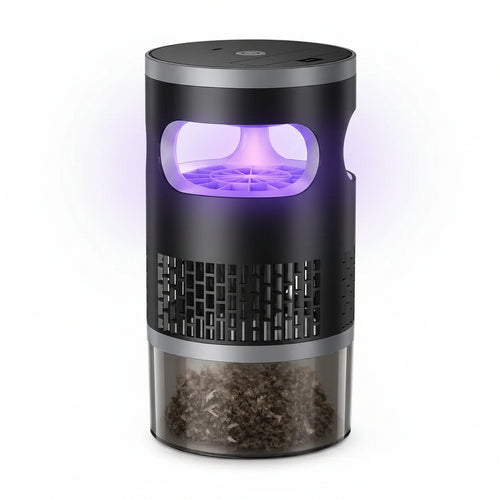 【Summervibes】Indoor Insect Trap - Effective Suction & UV Light Catcher for Mosquitoes, Fruit Flies, Gnats & Moths - Quiet & Non-Zapper for Home
